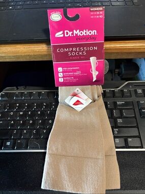 Knee High Compression Socks - Beige